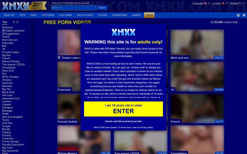 XNXX desktop layout