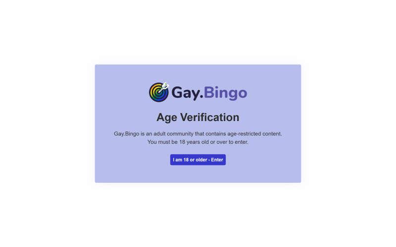 Gay.bingo desktop layout