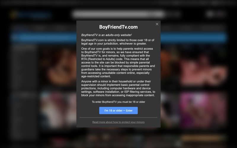 BoyfriendTV desktop layout